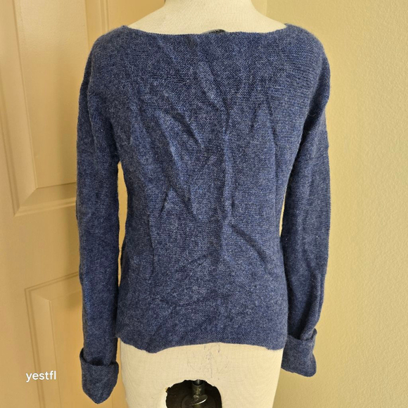 Peruvian Connection Blue Royal Alpaca Crew Neck Studio Sweater S scandi - Picture 3 of 6